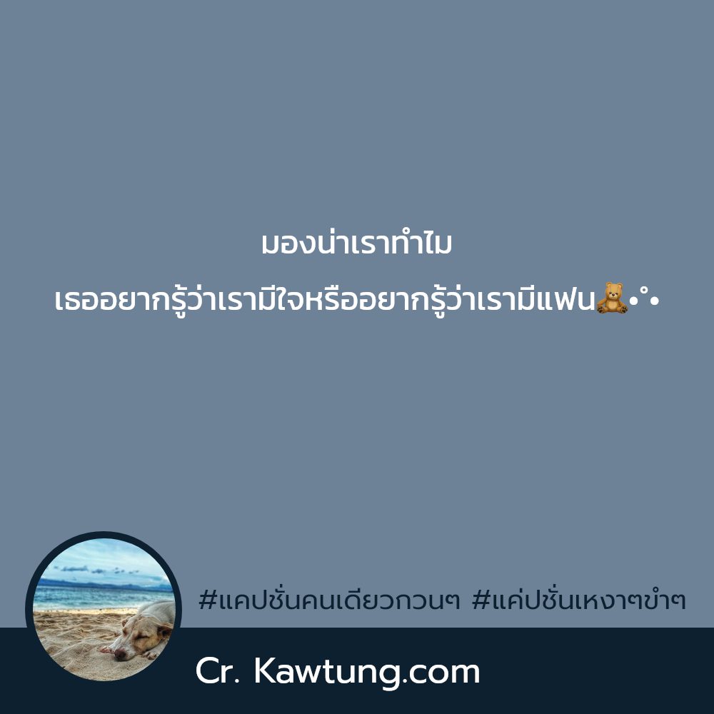 🌴 แคปชั่นคําคมเหงาๆอยู่คนเดียว แชร์ได้ไม่ต้องเขิน