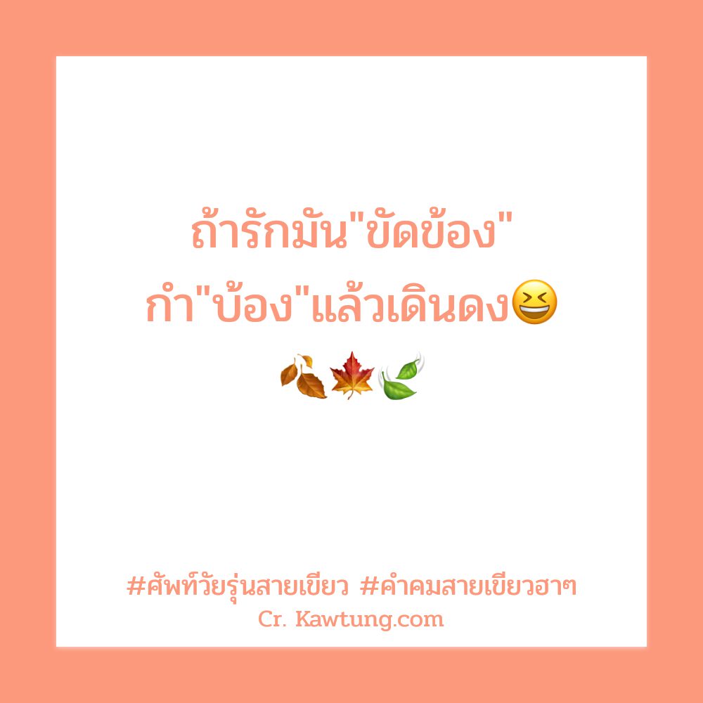 👸 สเตตัสศัพท์วัยรุ่นสายเขียว คำคมคําคมสายเยิ้ม มาดูกันเลย